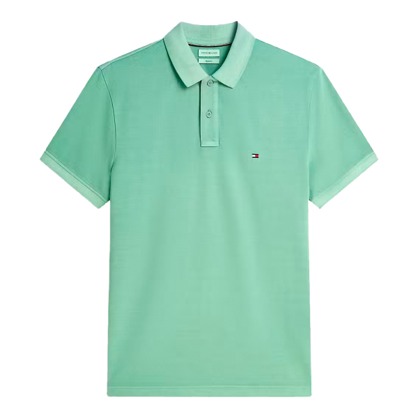 Tommy Hilfiger Polos Vert - POLO TEINTURE EN VTEMENT COUPE RGULIRE - M - Ref 81 €